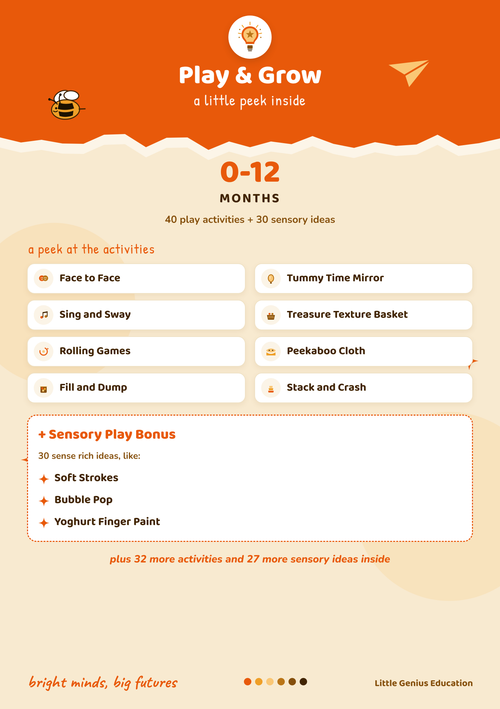 Play & Grow, 0 to 12 Months