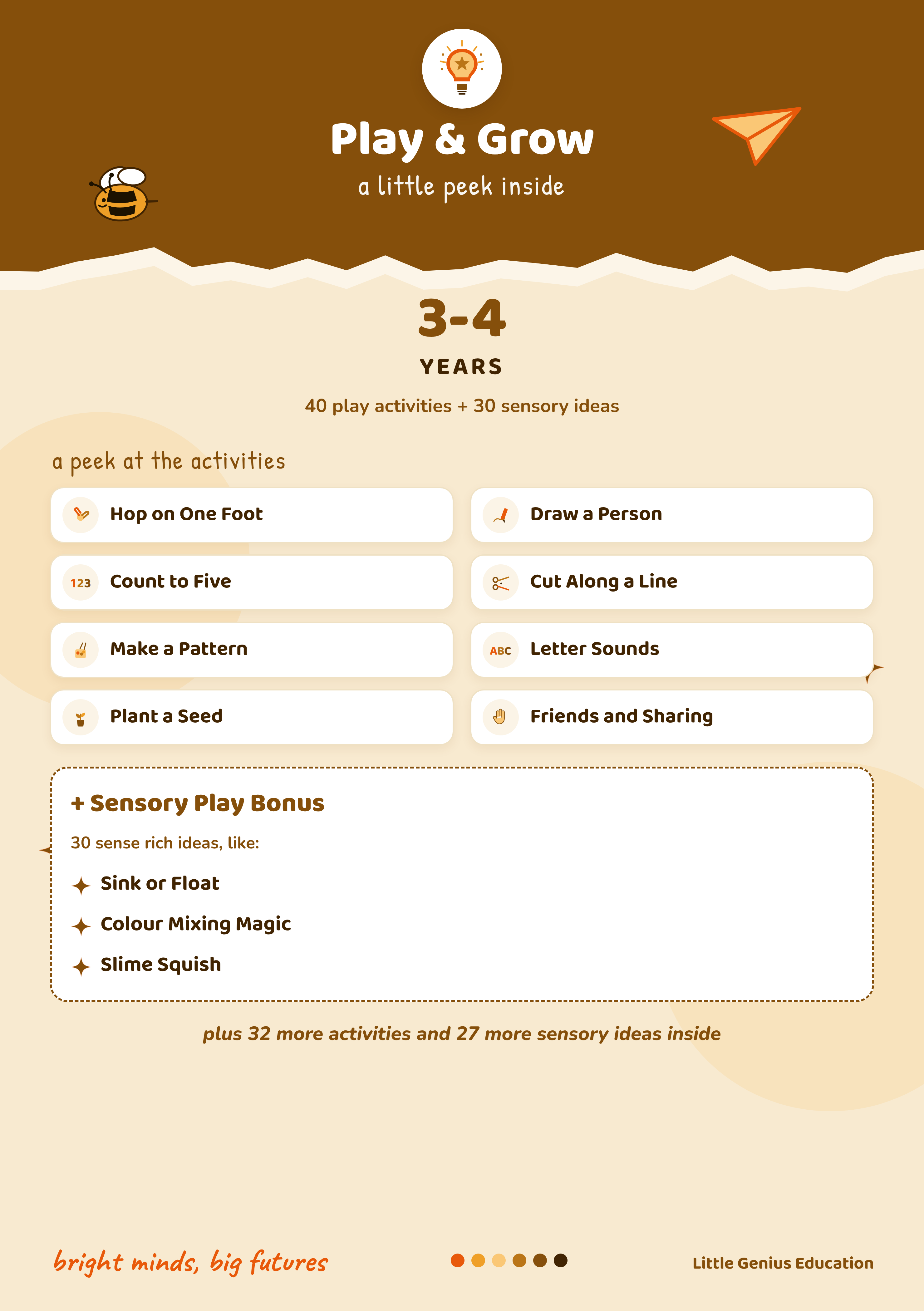 Play & Grow, 3 to 4 Years